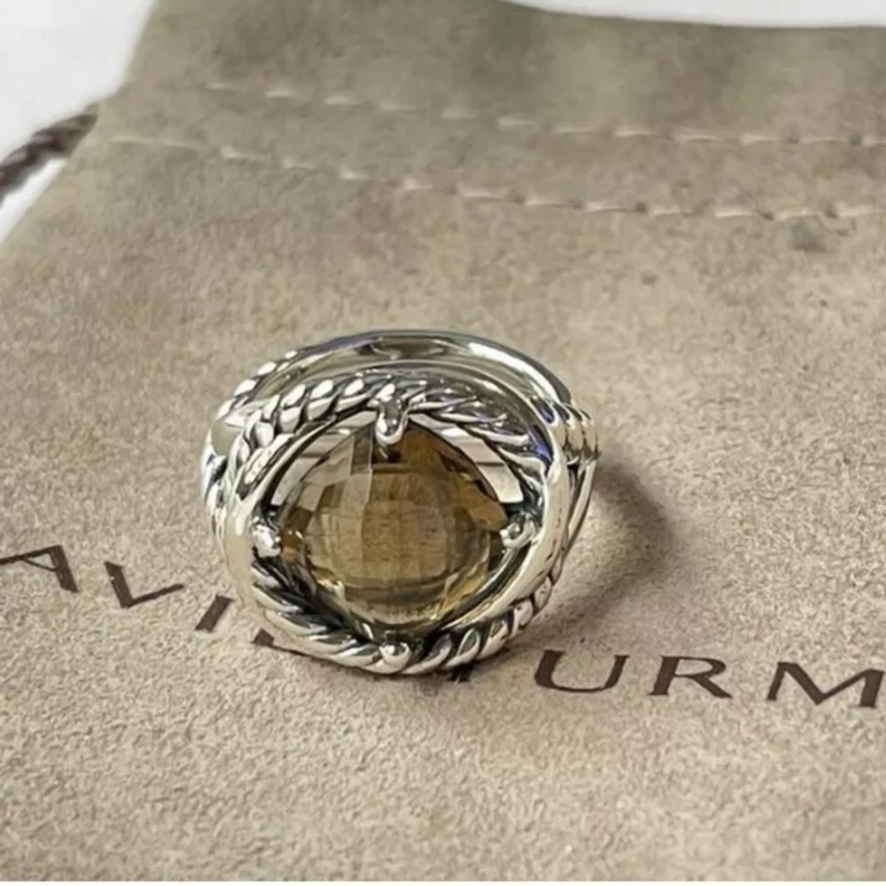 David Yurman Infinity 11mm Smoky Quartz Ring